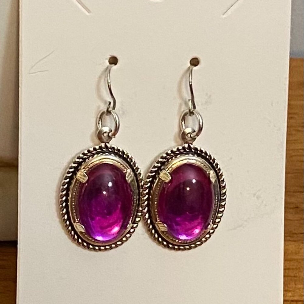 CLEARANCE SALE Royal Mauve cabochon earrings